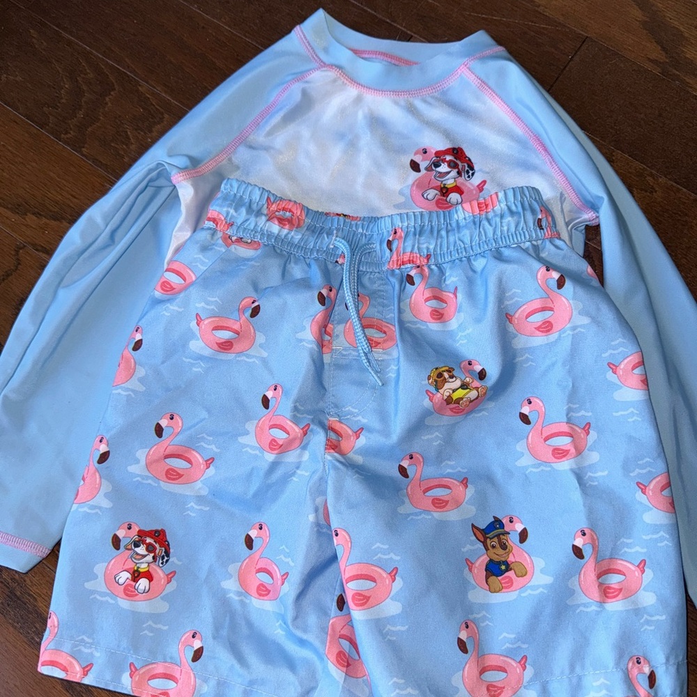 Paw Patrol Blue and Pink Pajama Sets with Playful Design